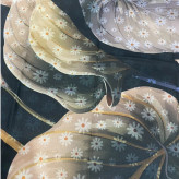 روسری طرح شهرزاد سیتو، نخ کاستوم، قواره بزرگ 140 سانتیمتر، چرخدوز