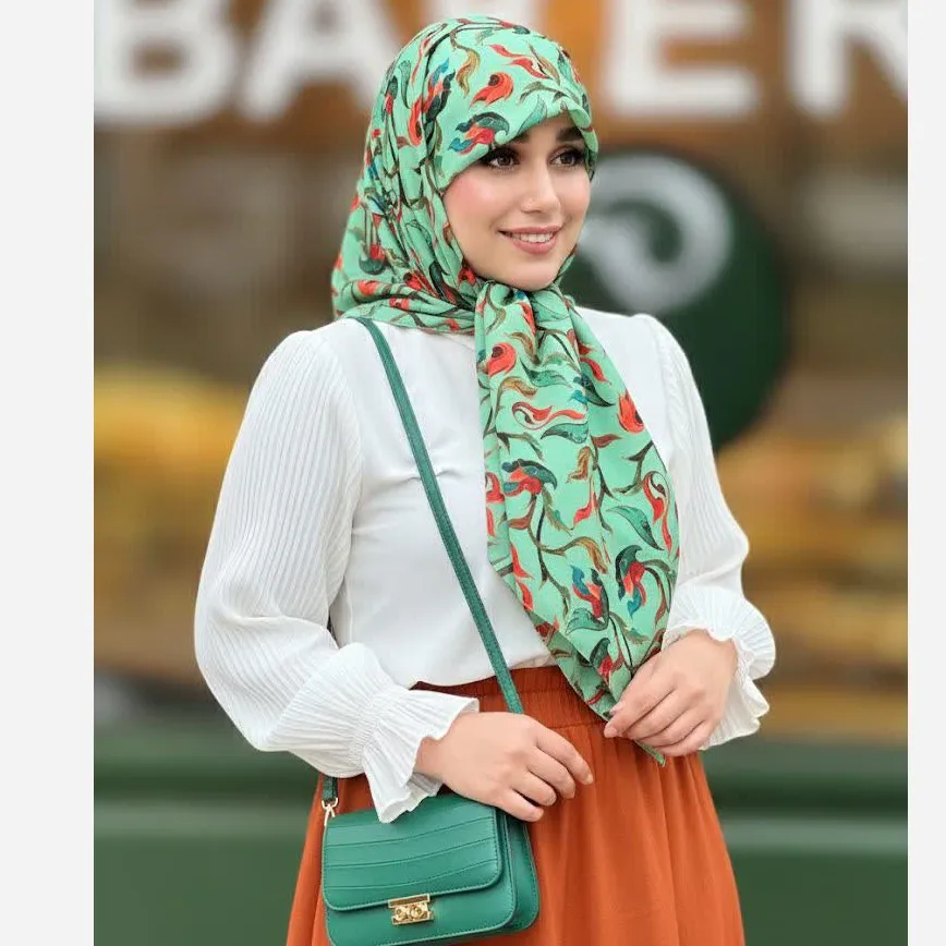 روسری نخی طرح حنانه سایز 140 دوخت چرخدوز