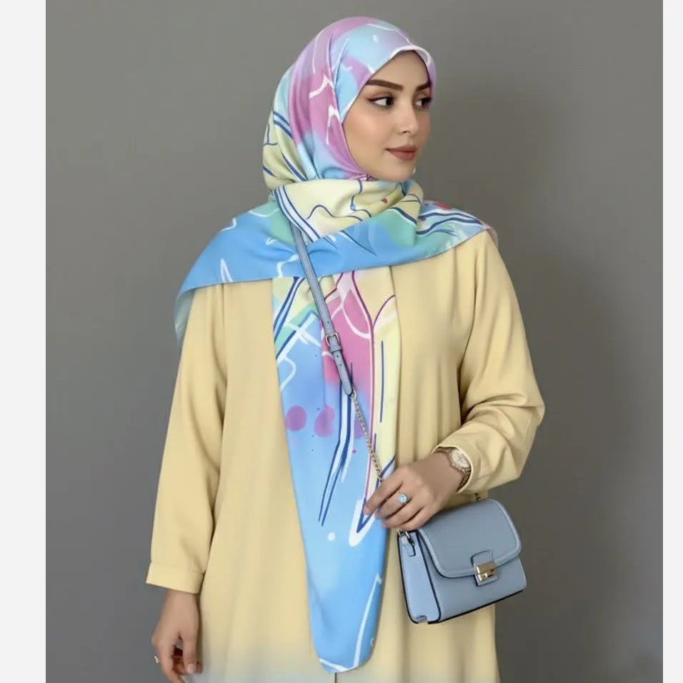 روسری طرح رکسانا سایز 140 نخی کاستوم چرخ دوز