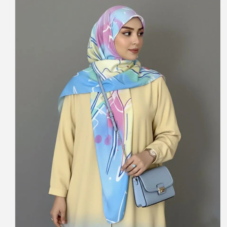 روسری طرح رکسانا سایز 140 نخی کاستوم چرخ دوز