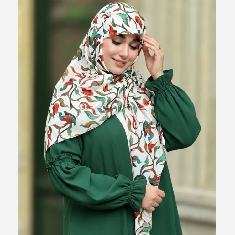 روسری نخی طرح حنانه سایز 140 دوخت چرخدوز