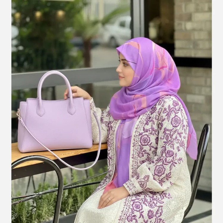 روسری نخی سایز 140 کاستوم سی تو چرخ دوز دلناز آبی زیبا