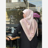 روسری طرح طیفی پلهای سایز 140 نخ کاستوم سیتو چرخ دوز