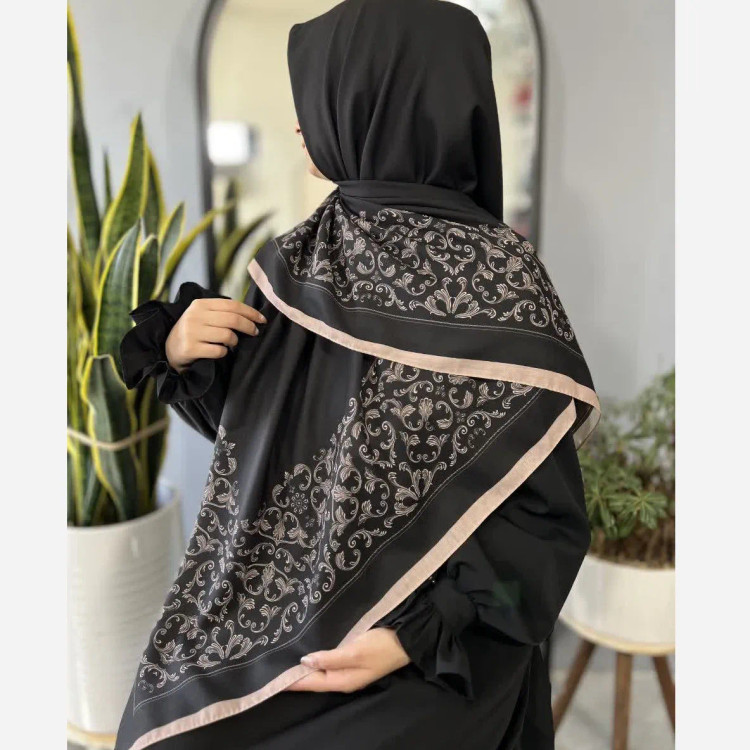 روسری سوپر نخ طرح گلابتون