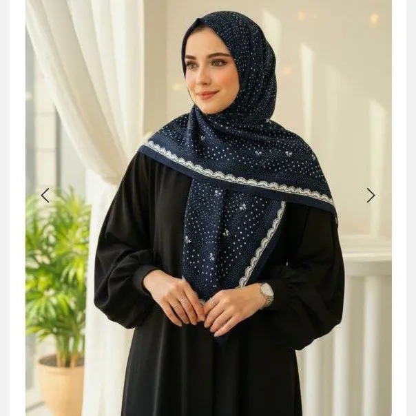 روسری سوپر نخ طرح رزین قواره 110