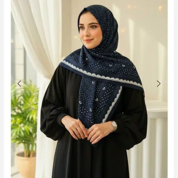 روسری سوپر نخ طرح رزین قواره 110