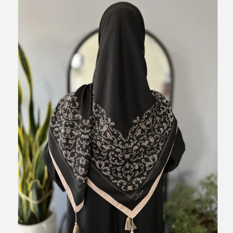 روسری سوپر نخ طرح گلابتون