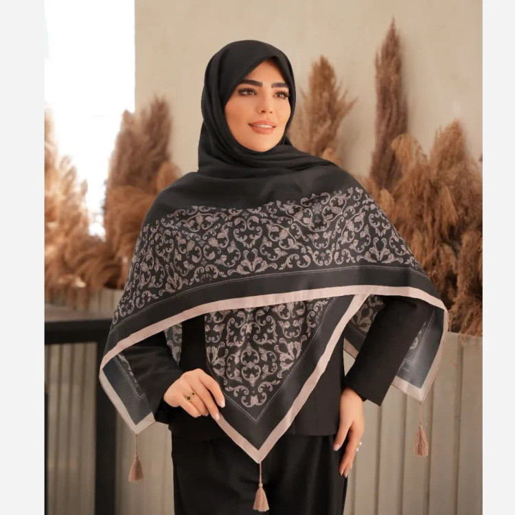 روسری سوپر نخ طرح گلابتون