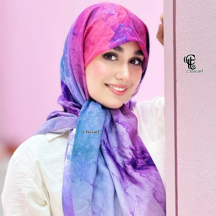 روسری طرح ابری سیتو نخی کاستوم سایز متوسط