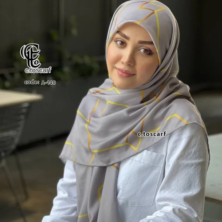 روسری طرح افرا قواره بزرگ 140 سانتیمتر جنس نخ کاستوم سیتو چرخ دوز