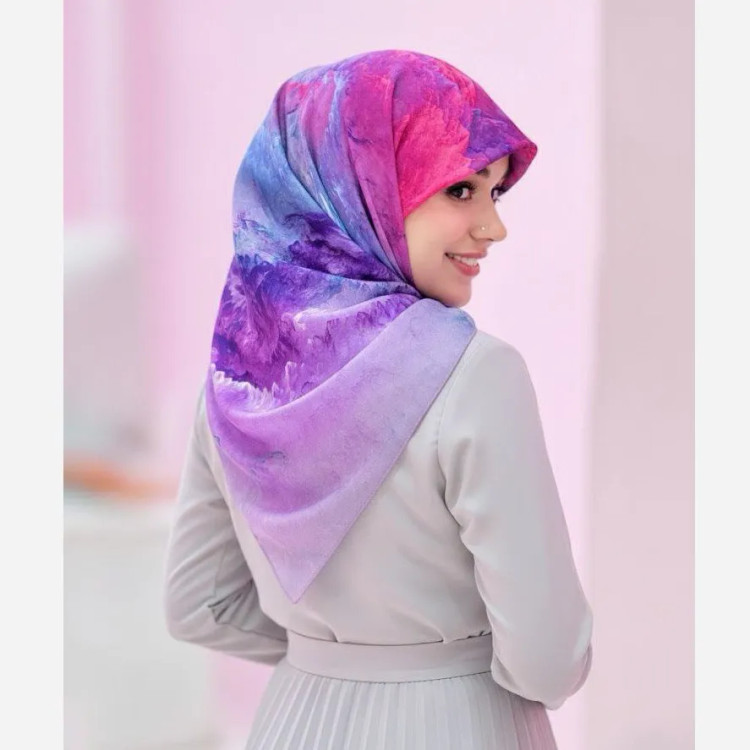 روسری طرح ابری سیتو نخی کاستوم سایز متوسط