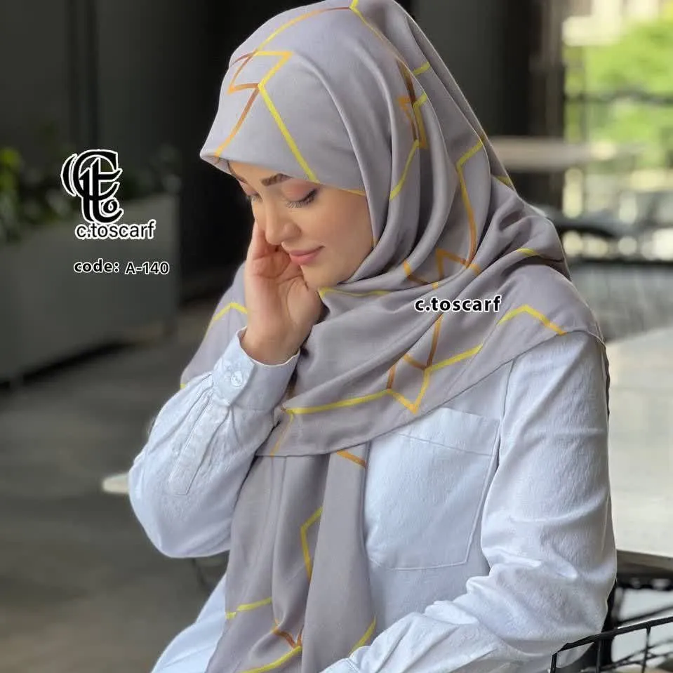 روسری طرح افرا قواره بزرگ 140 سانتیمتر جنس نخ کاستوم سیتو چرخ دوز