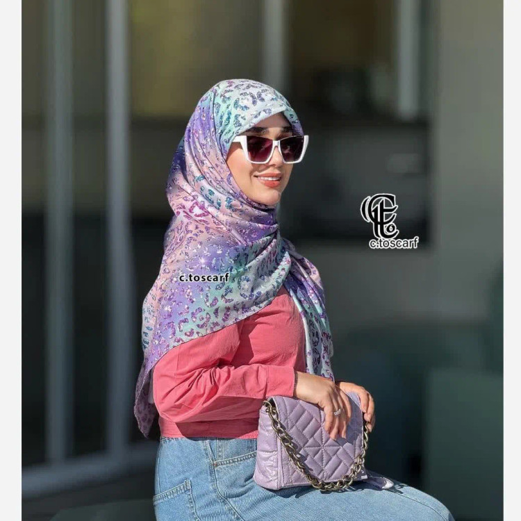 روسری طرح آنجل قواره 110 دخترانه شاد و فانتزی