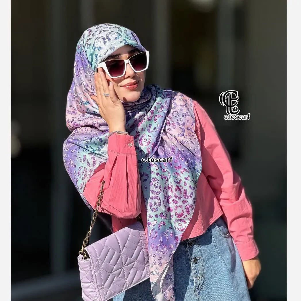 روسری طرح آنجل قواره 140 دخترانه شاد و فانتزی