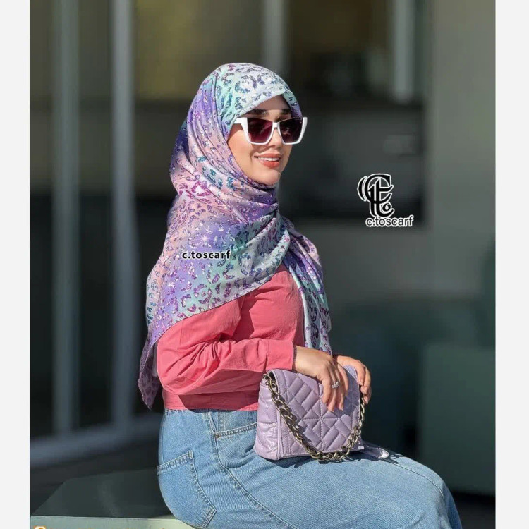 روسری طرح آنجل قواره 140 دخترانه شاد و فانتزی