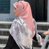 روسری نخی کاستوم سیتو طرح کژال قواره بزرگ 140 سانتیمتر چرخدوز