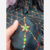 روسری طرح جواهر نخ کاستوم سیتو قواره بزرگ 140 سانتیمتر چرخدوز