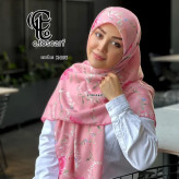 روسری طرح دابل پینک سیتو قواره بزرگ 140 سانتیمتر جنس نخ کاستوم سیتو