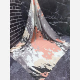 روسری نخی کاستوم سیتو طرح کژال قواره بزرگ 140 سانتیمتر چرخدوز