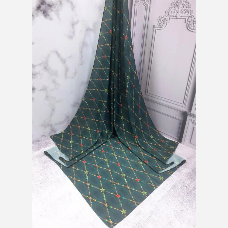 روسری طرح جواهر نخ کاستوم سیتو قواره بزرگ 140 سانتیمتر چرخدوز