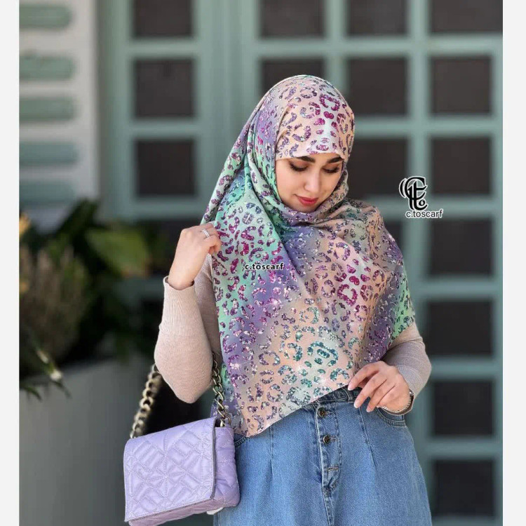 روسری طرح آنجل قواره 140 دخترانه شاد و فانتزی