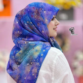 روسری طرح ساحل سیتو جنس نخ کاستوم چرخ دوز سایز متوسط