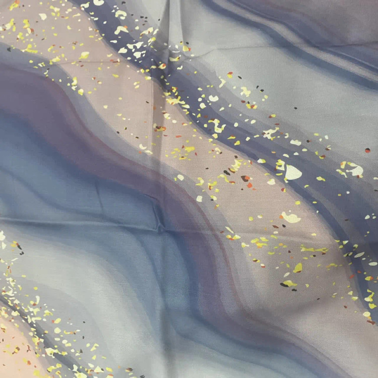 روسری طرح رزین فیروزه نخ کاستوم سیتو قواره بزرگ 140 سانتی شیک و مجلسی