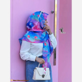 روسری طرح گلکسی قواره بزرگ 140 زنانه