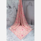 روسری طرح دابل پینک سیتو قواره بزرگ 140 سانتیمتر جنس نخ کاستوم سیتو