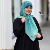 روسری زنانه طرح رزین صورتی یاسی طوسی نخ کاستوم سیتو متوسط چرخ دوز