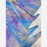 روسری طرح ساحل سیتو جنس نخ کاستوم چرخ دوز سایز متوسط