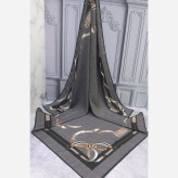 روسری طرح دیانا طوسی سیتو قواره بزرگ 140 سانتیمتر جنس نخ کاستوم لیز نیست