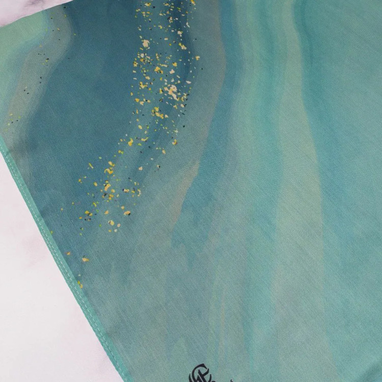 روسری زنانه طرح رزین صورتی یاسی طوسی نخ کاستوم سیتو متوسط چرخ دوز