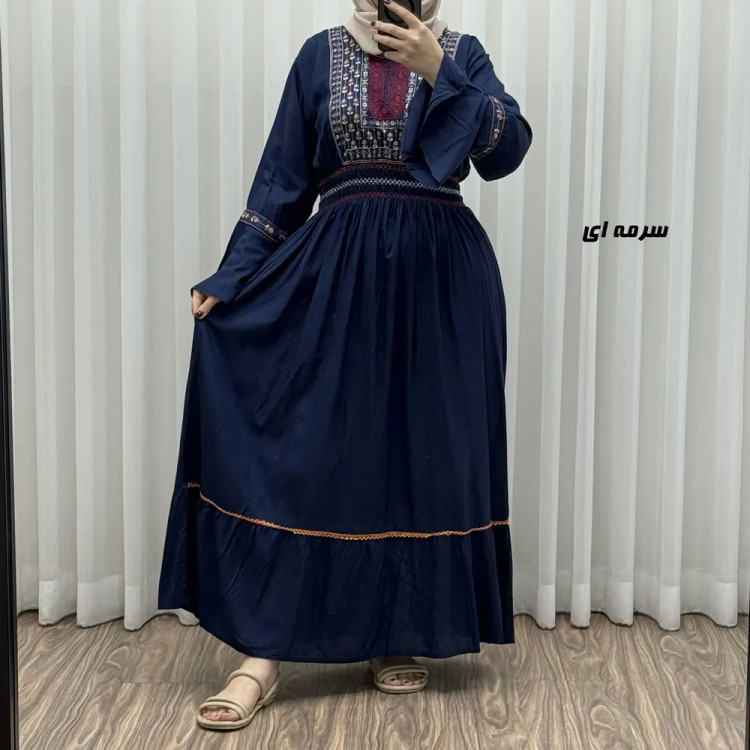 پیراهن گلدوزی وارداتی مدل نازی کد 1778