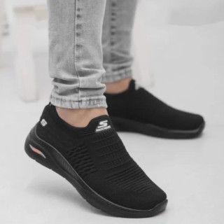 کفش اسکیچرز بدون بند جورابی رنگ مشکی perfect