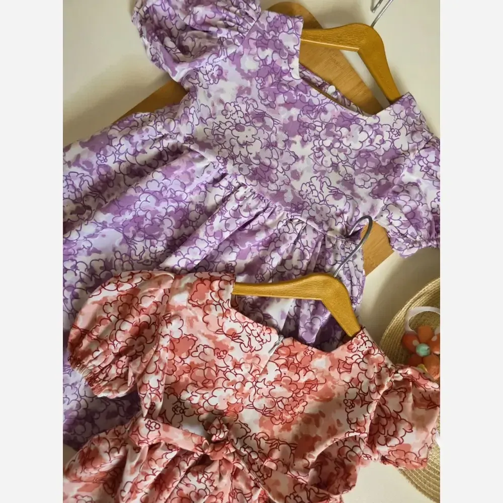 پیراهن خنک گل گلی از 2 تا 8 سال
