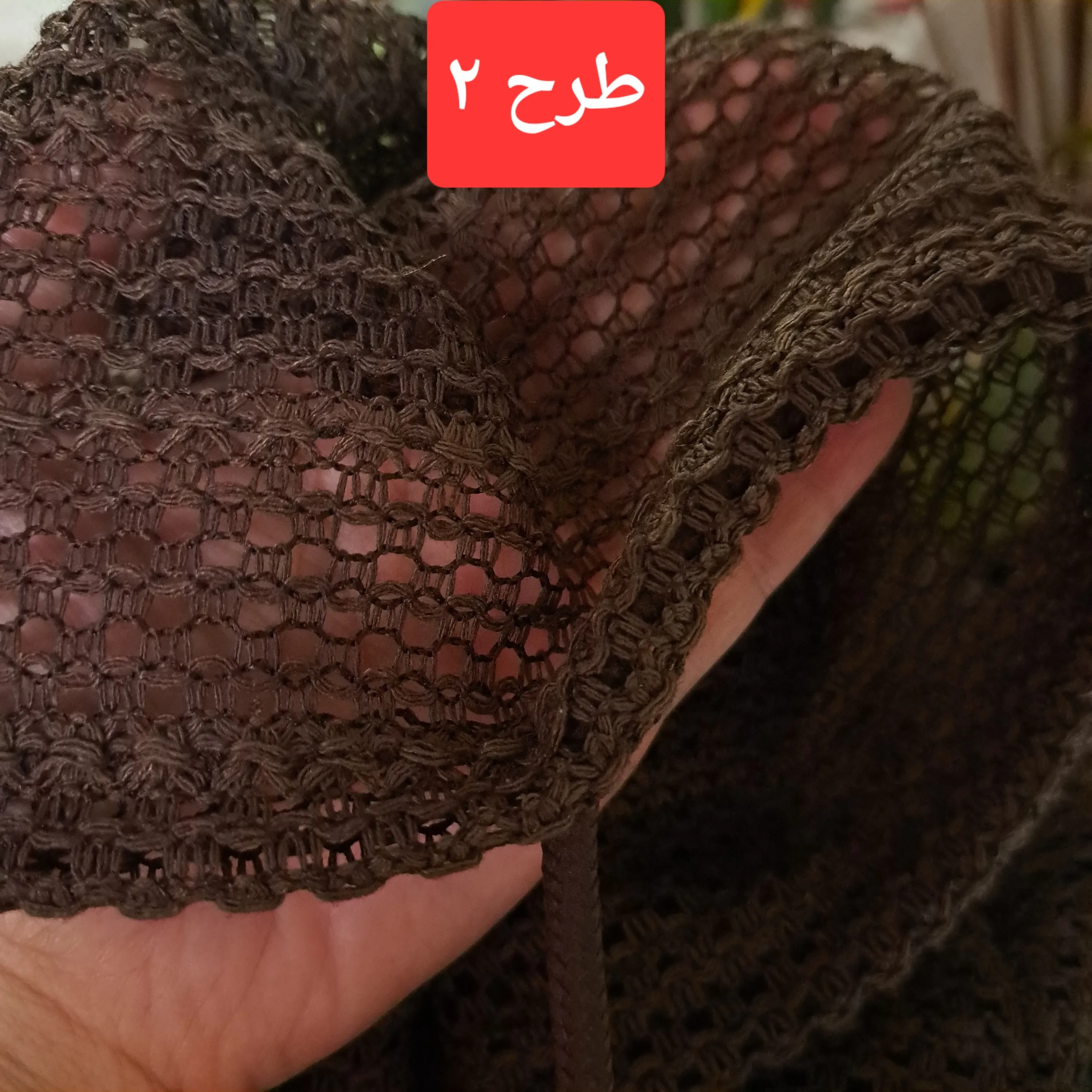 رینگ اسکارف پاییزی بند دار جنس بافت رنگ مشکی سرمه ای قهوه ای سایز 50 در 80 سانتی متر